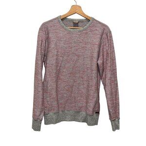 Faherty Reversible Red & Gray Long Sleeve Sweatshirt  Mens Medium